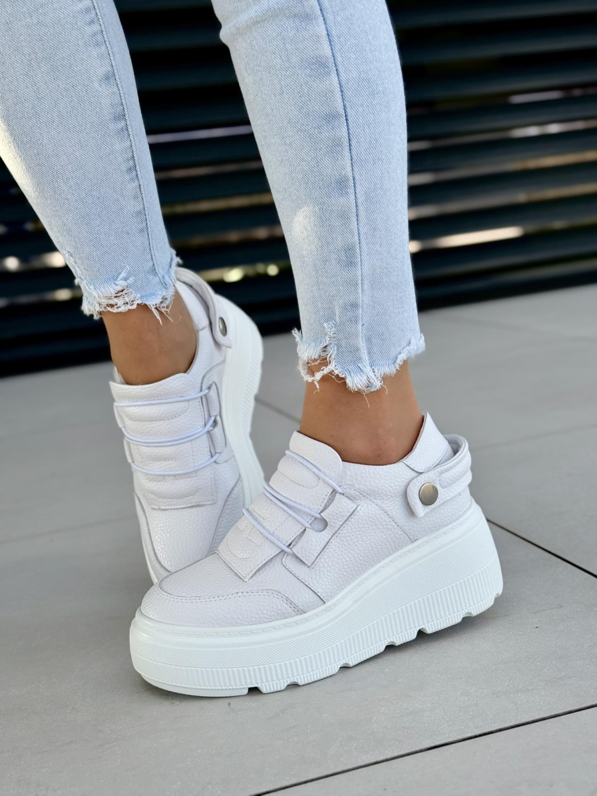 Sneakersy damskie ze skóry naturalnej