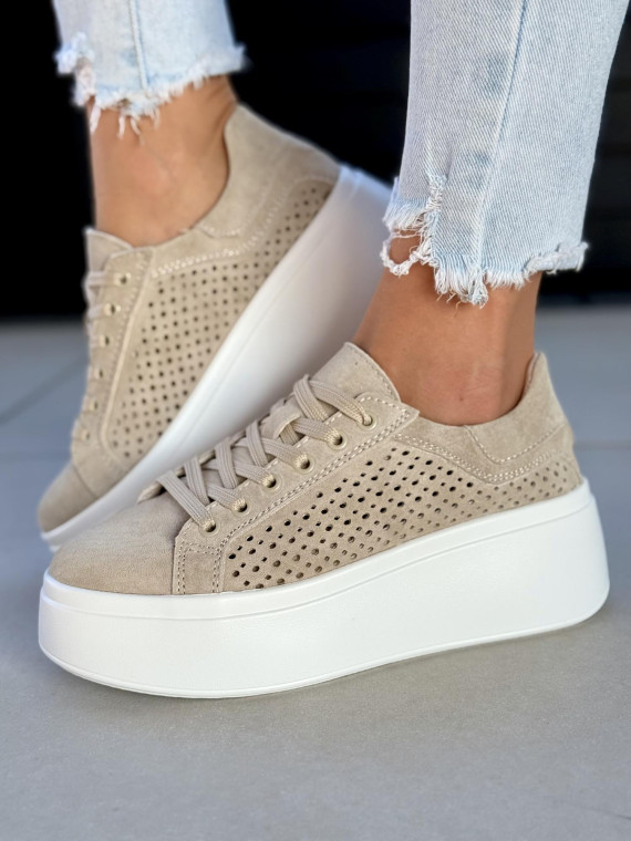 Sneakersy damskie ze skóry naturalnej