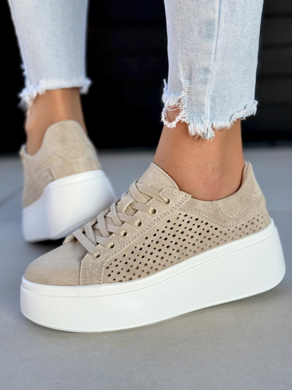 Sneakersy damskie ze skóry naturalnej