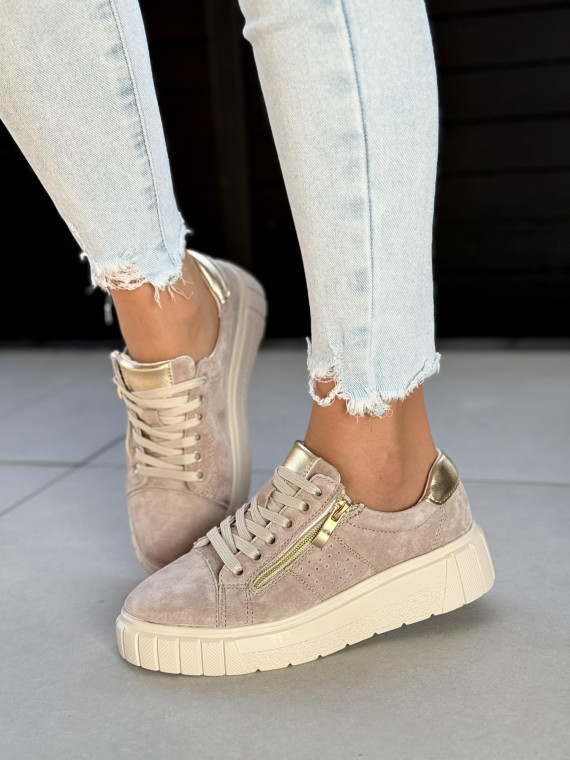 Sneakersy damskie ze skóry naturalnej