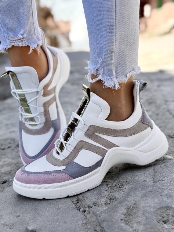 Sneakersy damskie OLEKSY ze skóry naturalnej Polskiej produkcji