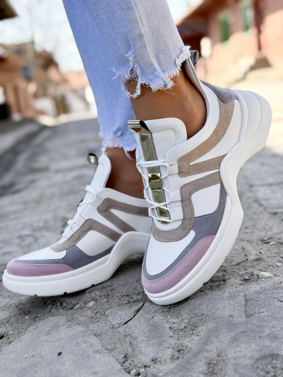 Sneakersy damskie OLEKSY ze skóry naturalnej Polskiej produkcji