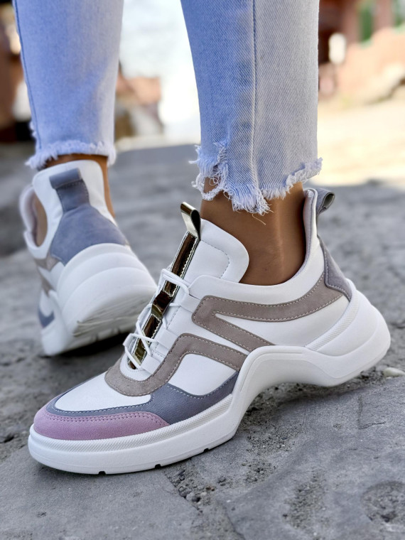 Sneakersy damskie OLEKSY ze skóry naturalnej Polskiej produkcji