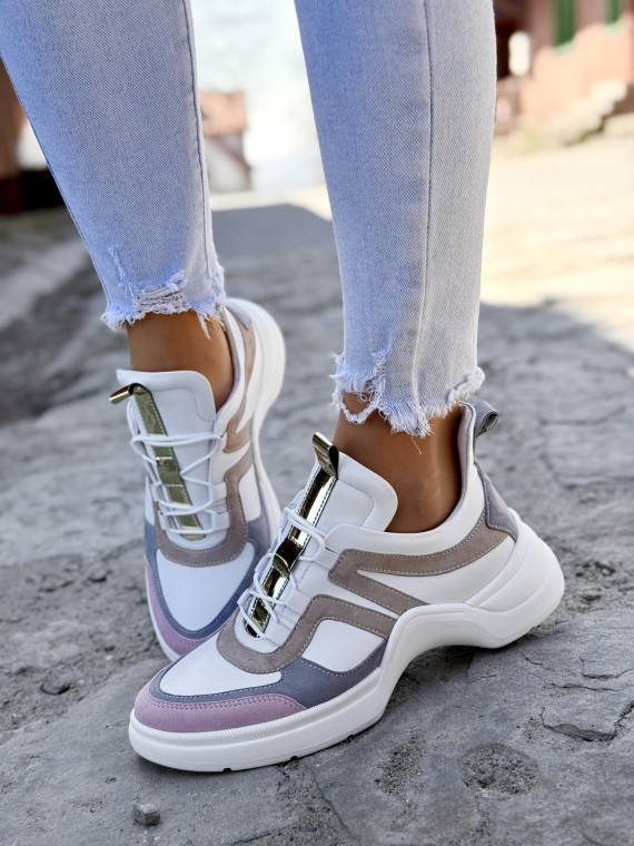 Sneakersy damskie OLEKSY ze skóry naturalnej Polskiej produkcji