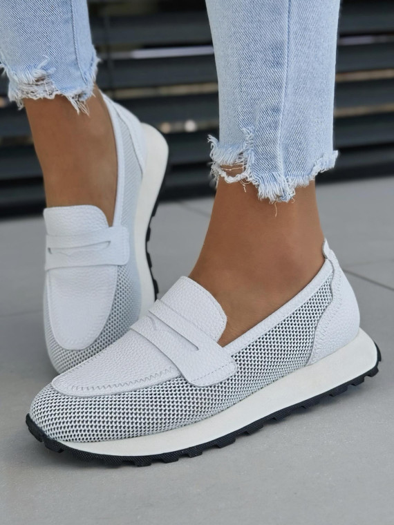 Sneakersy damskie ze skóry naturalnej