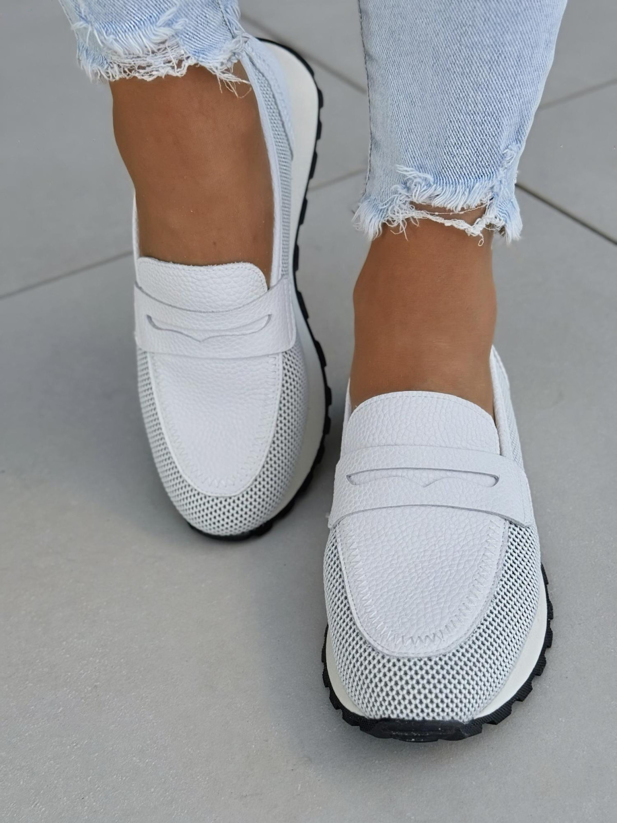 Sneakersy damskie ze skóry naturalnej