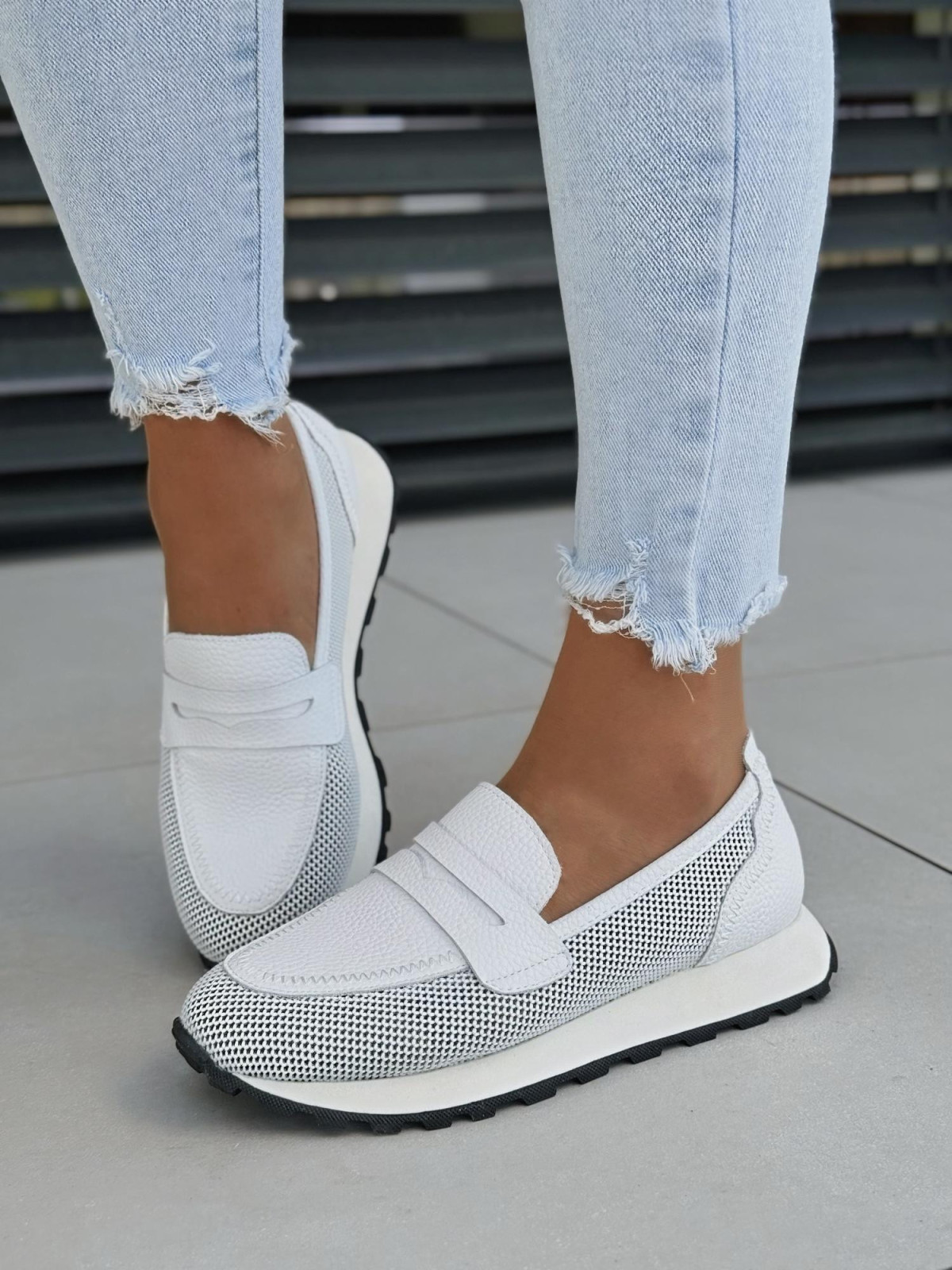 Sneakersy damskie ze skóry naturalnej