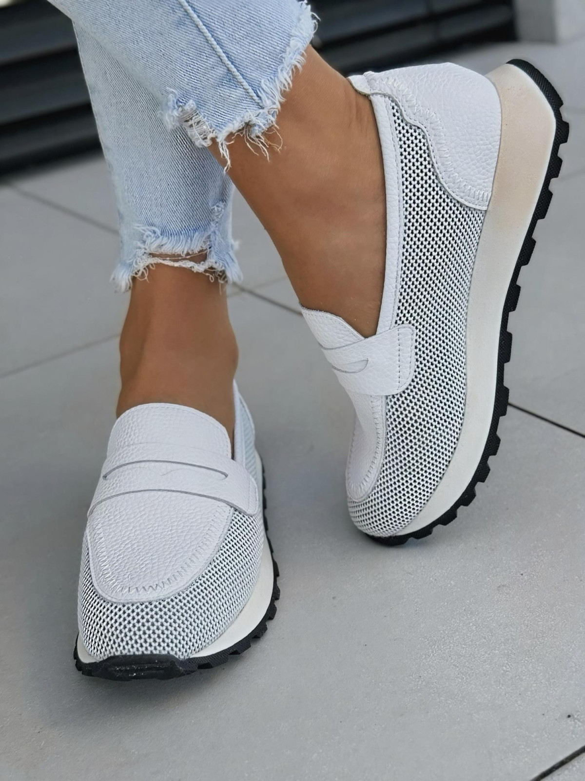 Sneakersy damskie ze skóry naturalnej