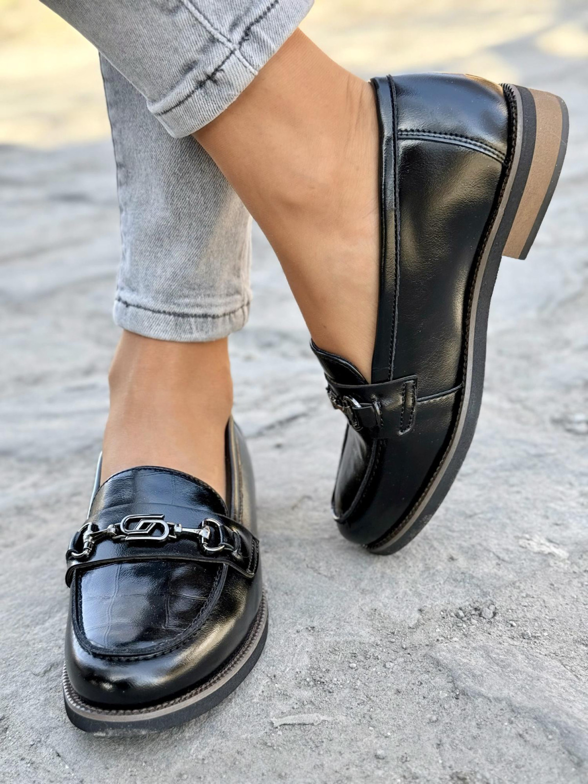 Mokasyny damskie ze skóry naturalnej