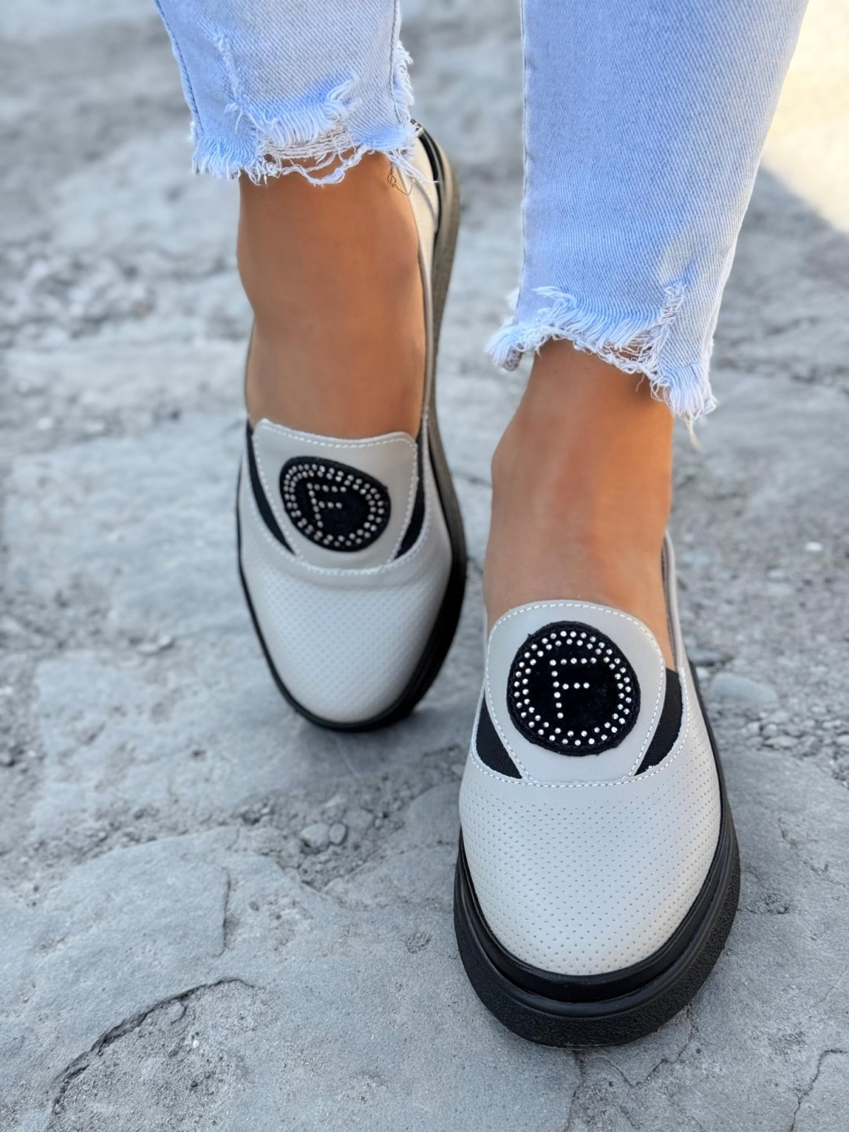 Mokasyny damskie ze skóry naturalnej