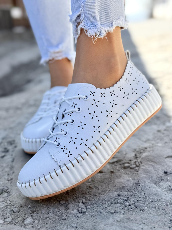 Sneakersy damskie ze skóry naturalnej