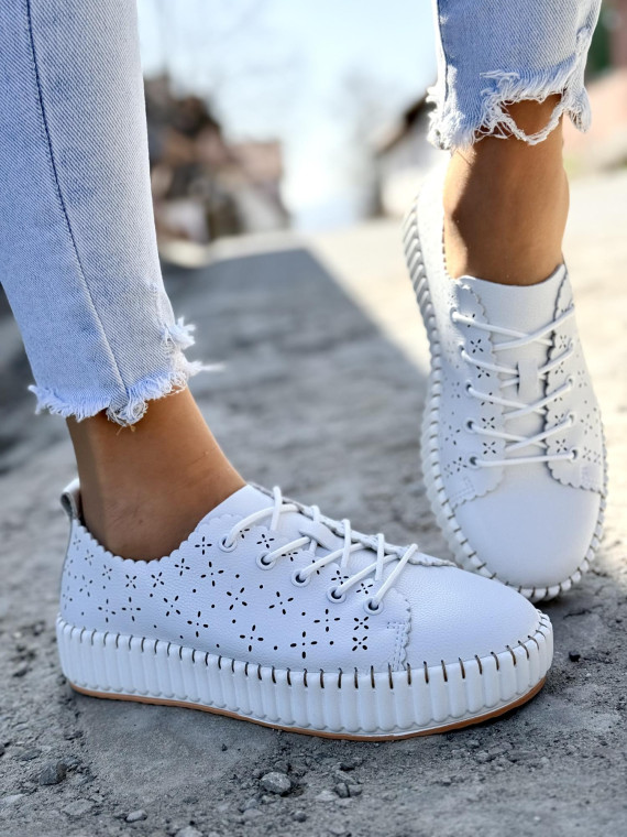 Sneakersy damskie ze skóry naturalnej