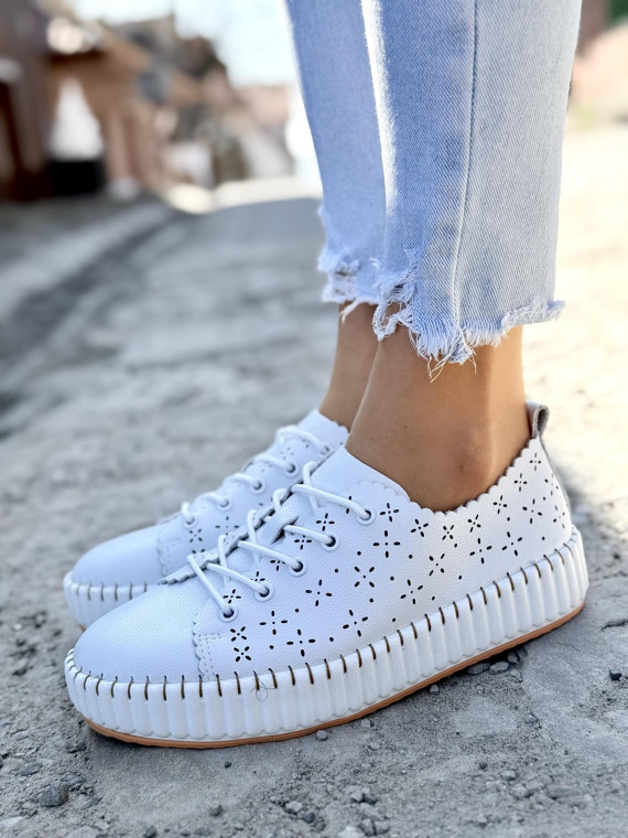 Sneakersy damskie ze skóry naturalnej