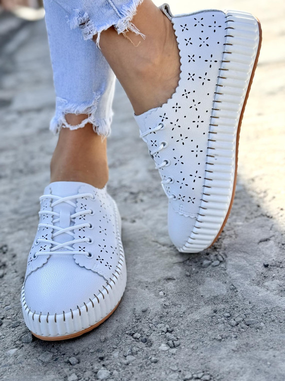 Sneakersy damskie ze skóry naturalnej