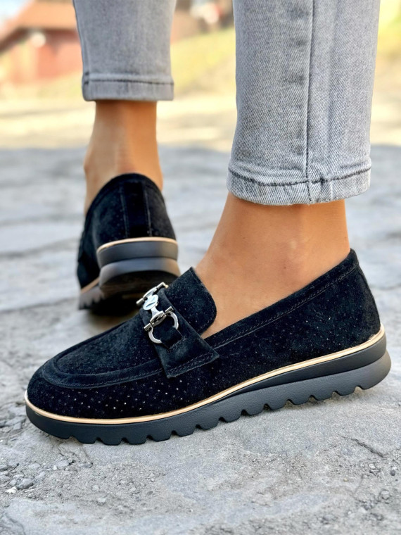 Mokasyny damskie ze skóry naturalnej