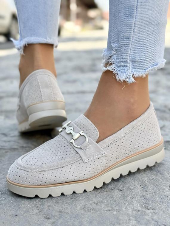 Mokasyny damskie ze skóry naturalnej