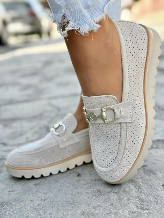 Mokasyny damskie ze skóry naturalnej