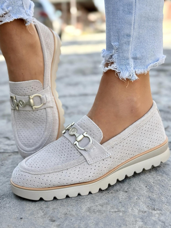 Mokasyny damskie ze skóry naturalnej