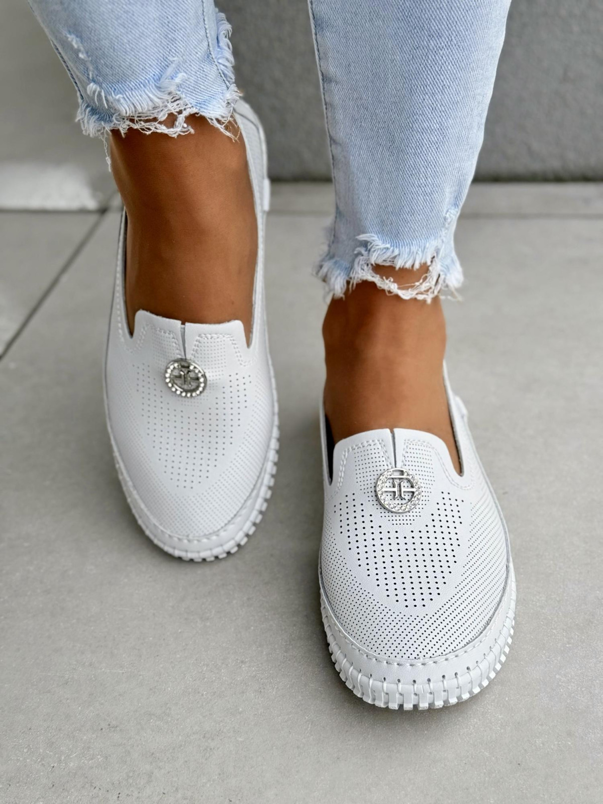 Mokasyny damskie ze skóry naturalnej