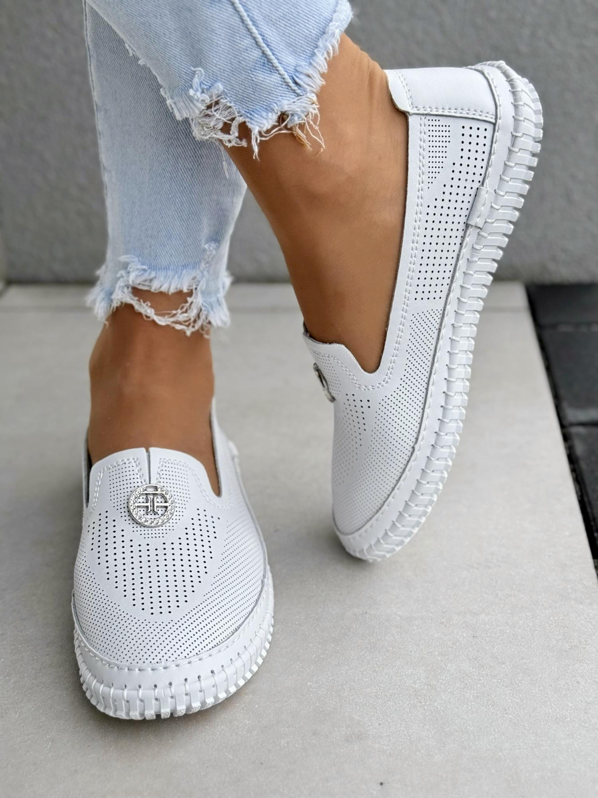 Mokasyny damskie ze skóry naturalnej