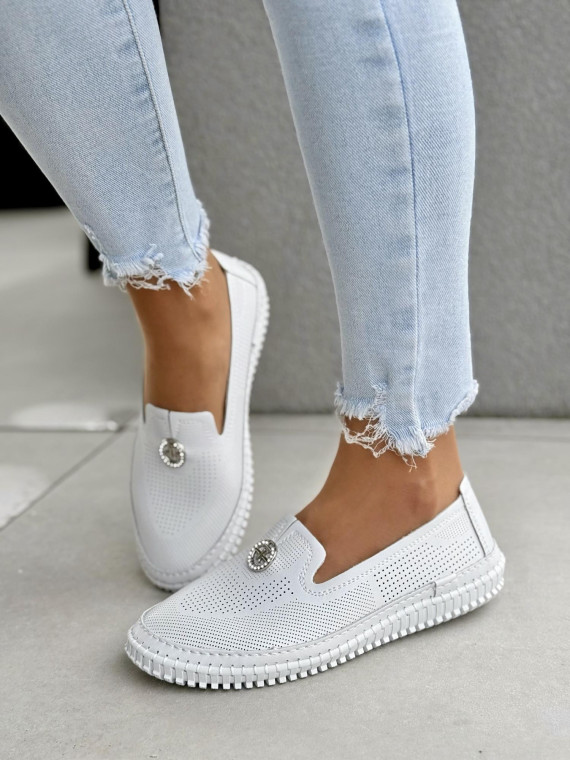 Mokasyny damskie ze skóry naturalnej