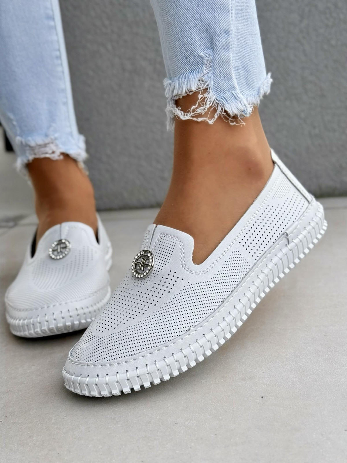 Mokasyny damskie ze skóry naturalnej