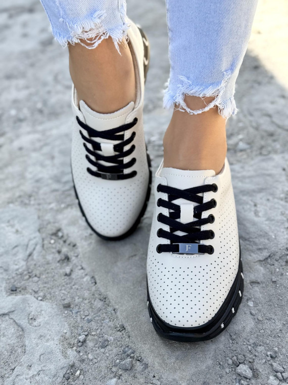 Sneakersy damskie ze skóry naturalnej