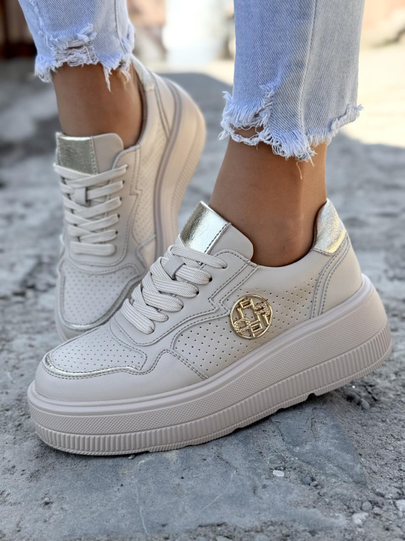 Sneakersy damskie ze skóry naturalnej