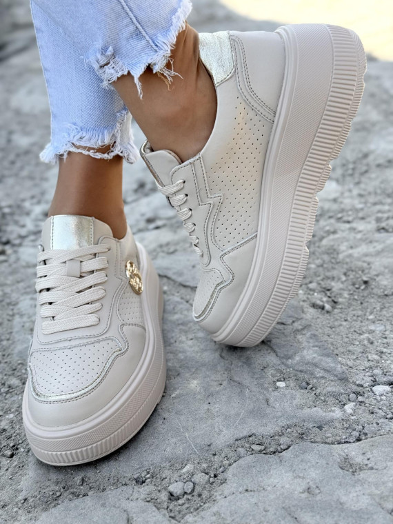 Sneakersy damskie ze skóry naturalnej