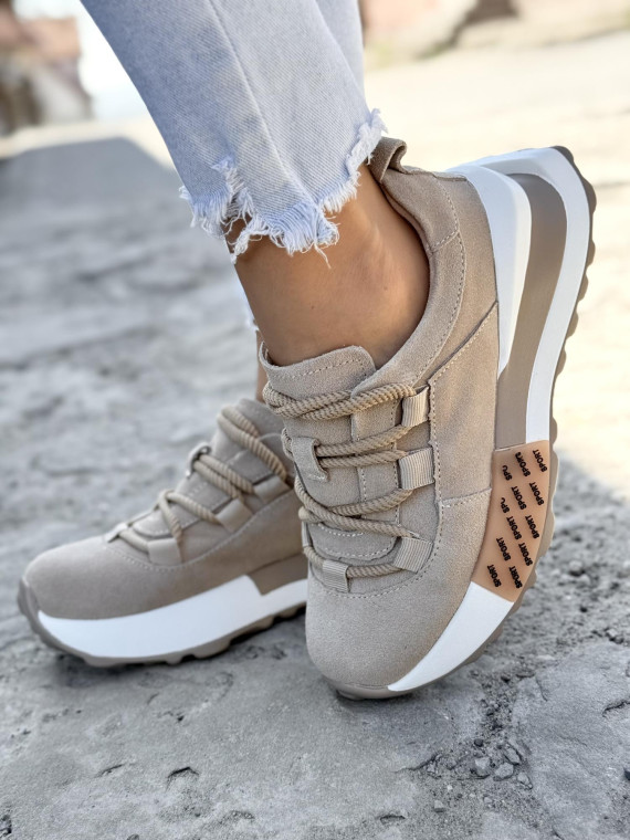 Sneakersy damskie ze skóry naturalnej