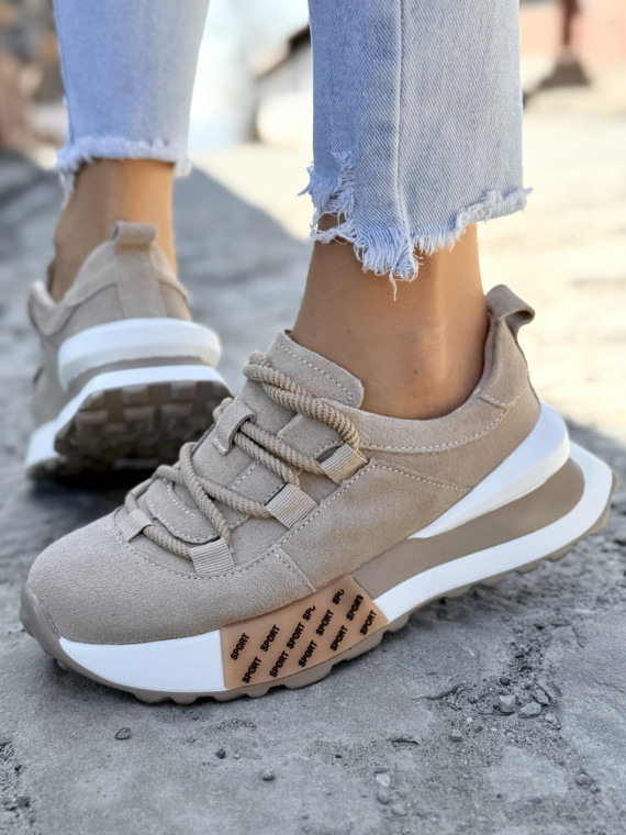 Sneakersy damskie ze skóry naturalnej
