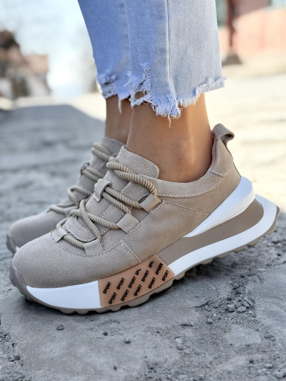 Sneakersy damskie ze skóry naturalnej