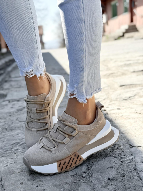 Sneakersy damskie ze skóry naturalnej