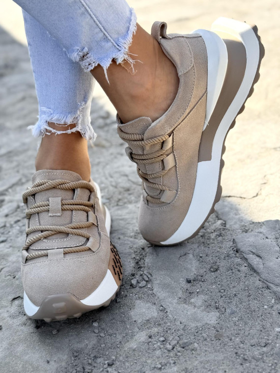 Sneakersy damskie ze skóry naturalnej