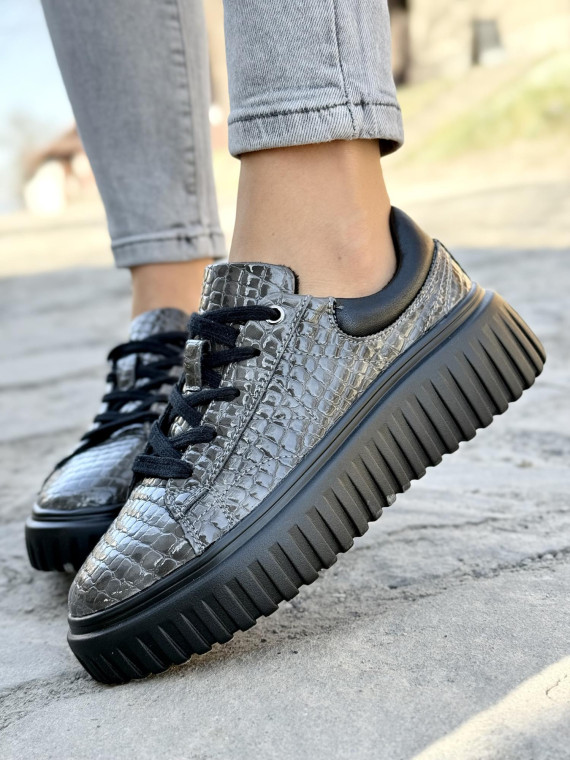 Sneakersy damskie ze skóry naturalnej