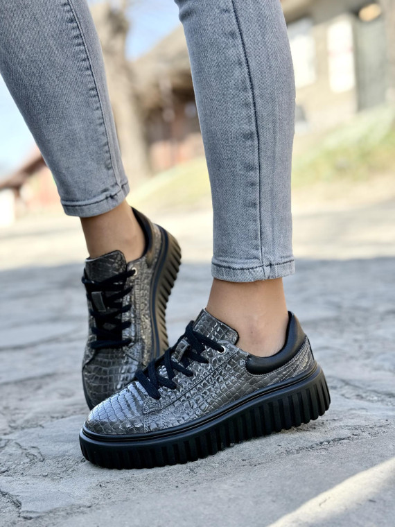 Sneakersy damskie ze skóry naturalnej