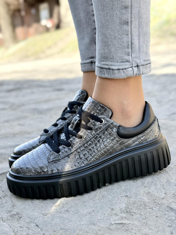 Sneakersy damskie ze skóry naturalnej