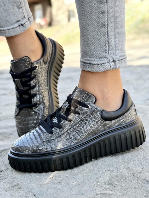 Sneakersy damskie ze skóry naturalnej