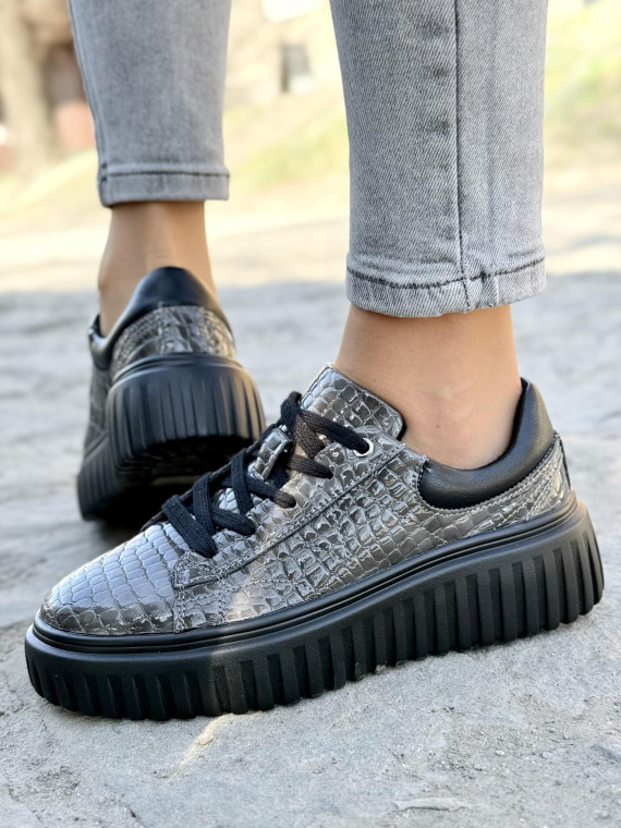 Sneakersy damskie ze skóry naturalnej