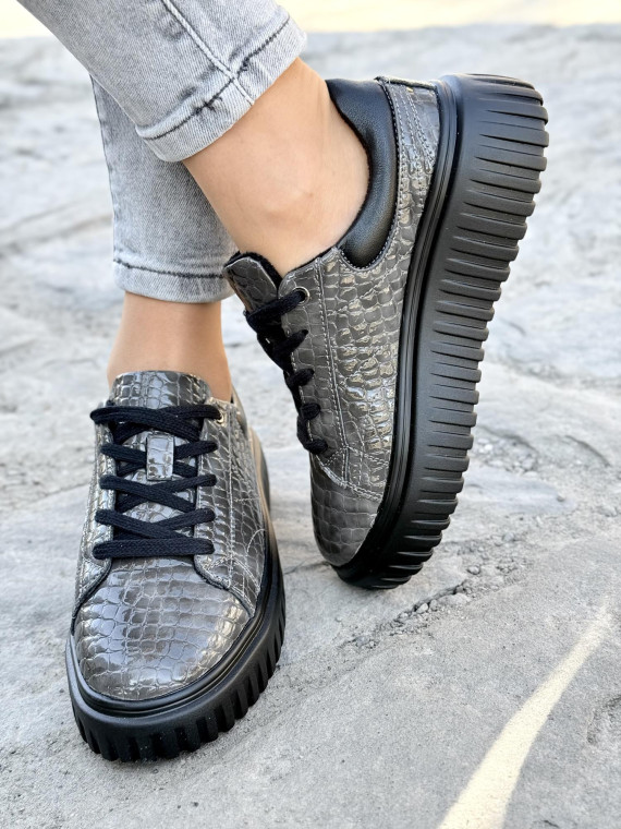 Sneakersy damskie ze skóry naturalnej