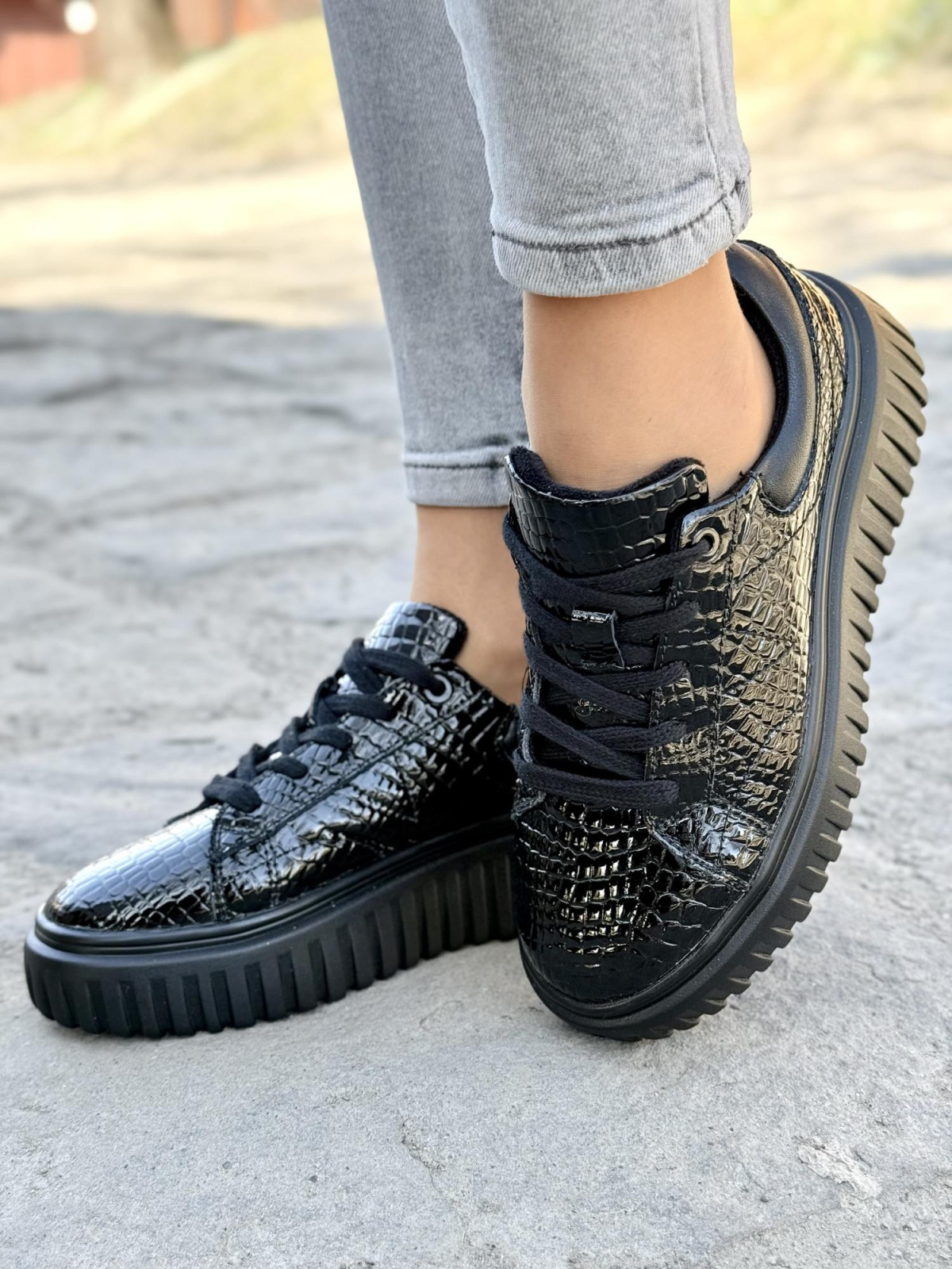 Sneakersy damskie ze skóry naturalnej