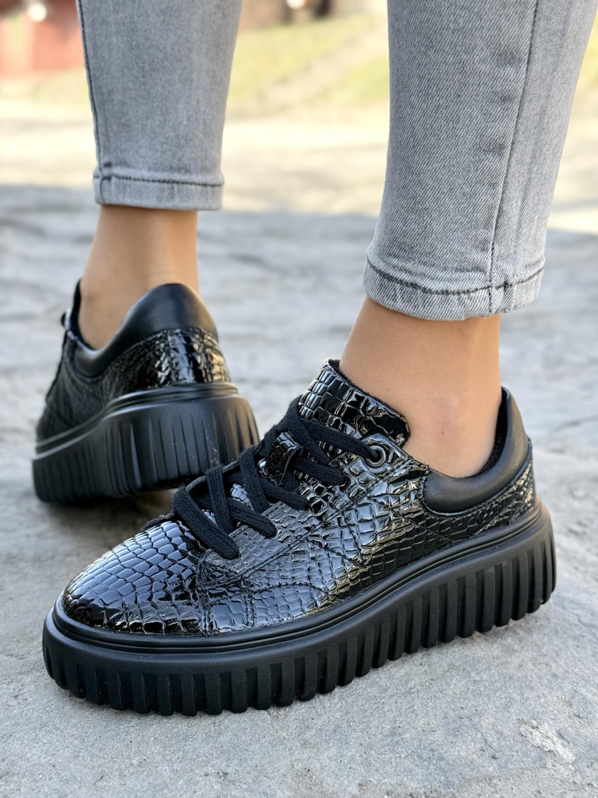 Sneakersy damskie ze skóry naturalnej