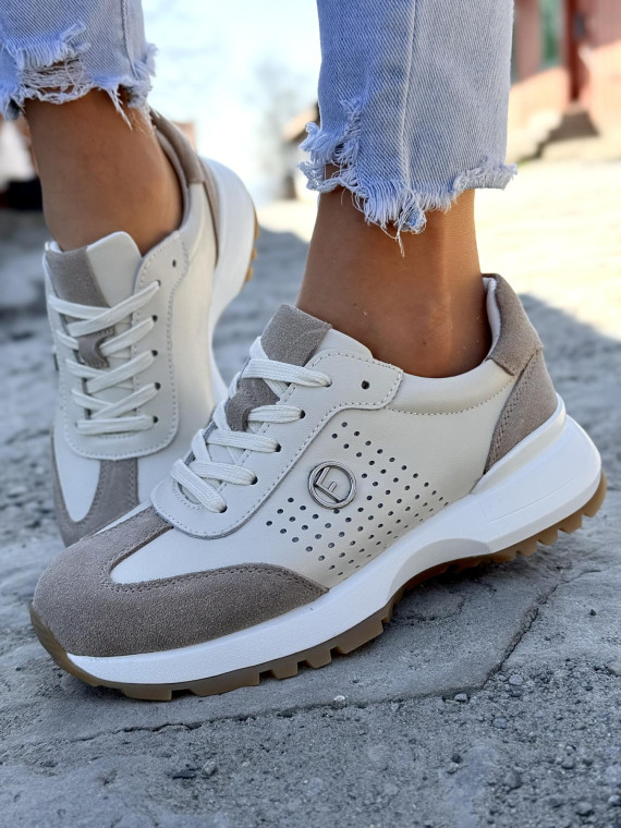 Sneakersy damskie ze skóry naturalnej