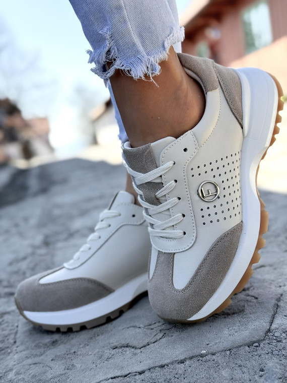 Sneakersy damskie ze skóry naturalnej