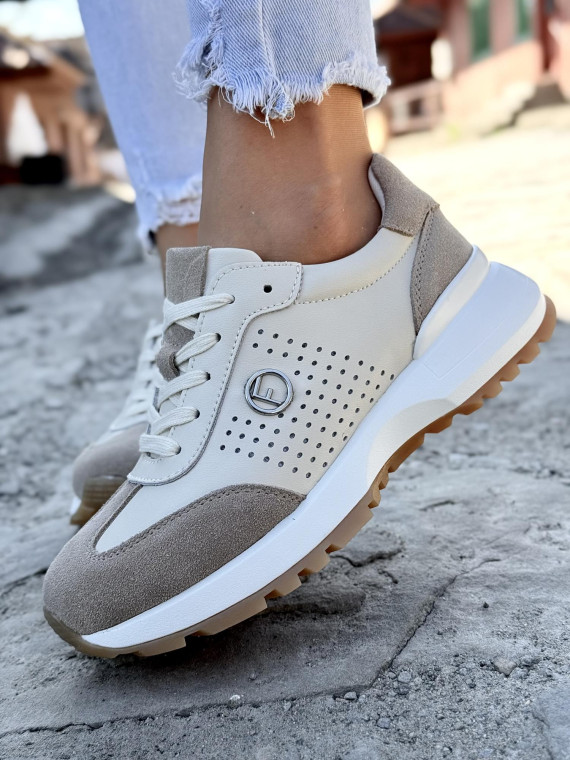 Sneakersy damskie ze skóry naturalnej