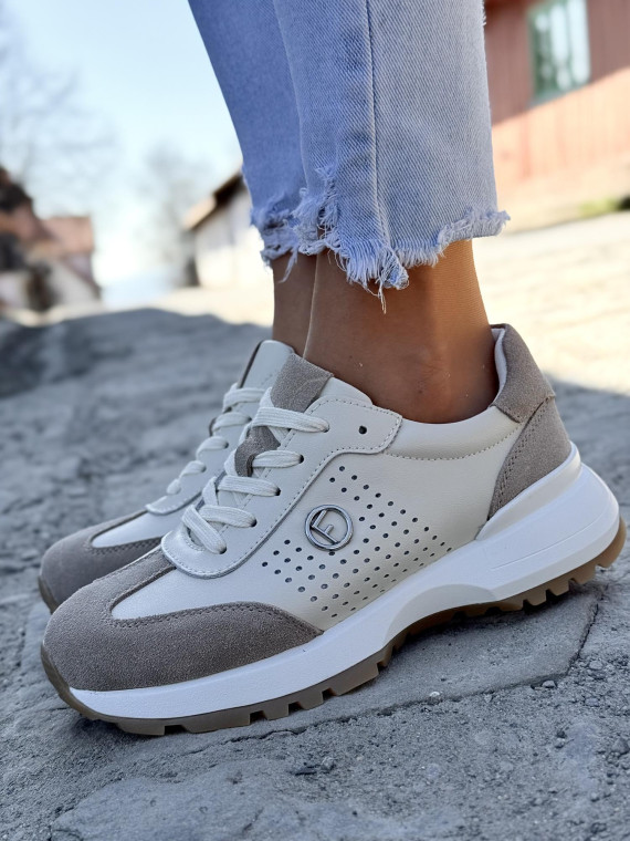 Sneakersy damskie ze skóry naturalnej