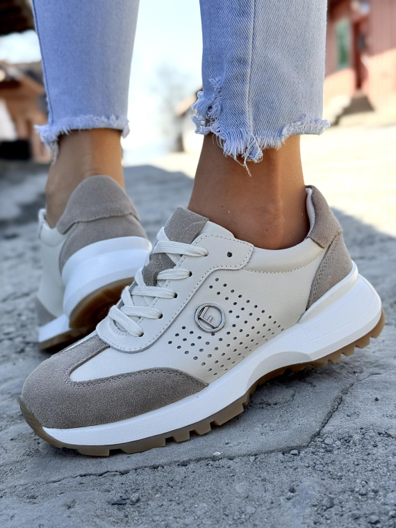 Sneakersy damskie ze skóry naturalnej