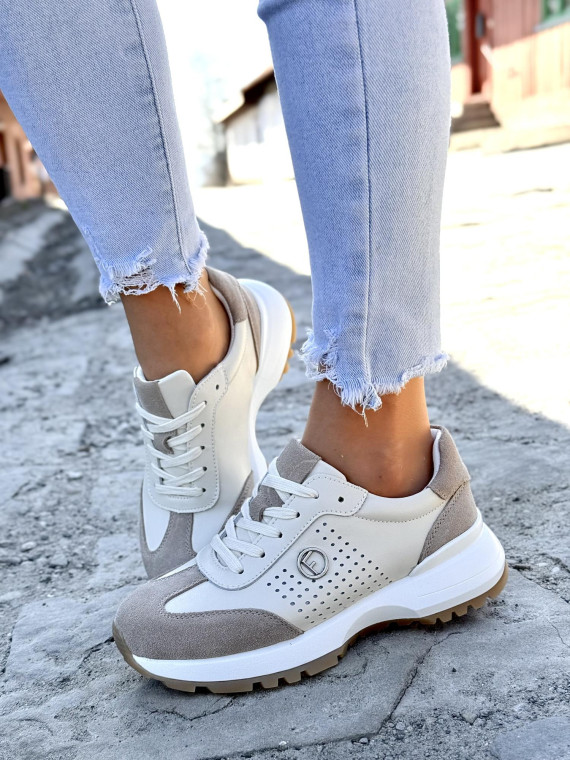 Sneakersy damskie ze skóry naturalnej