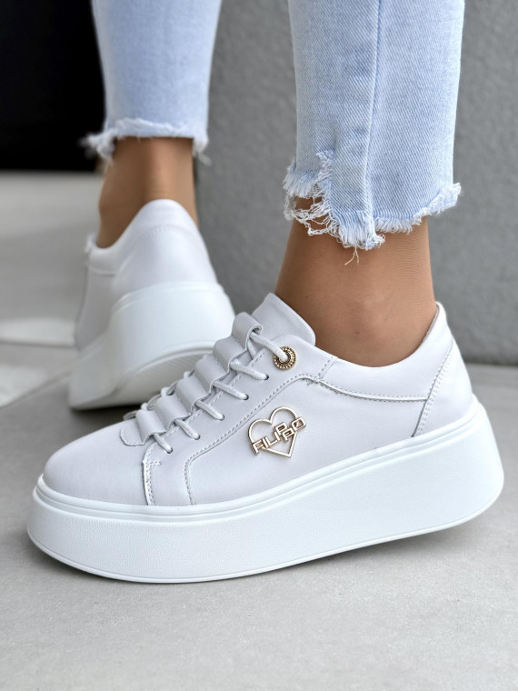 Sneakersy damskie ze skóry naturalnej