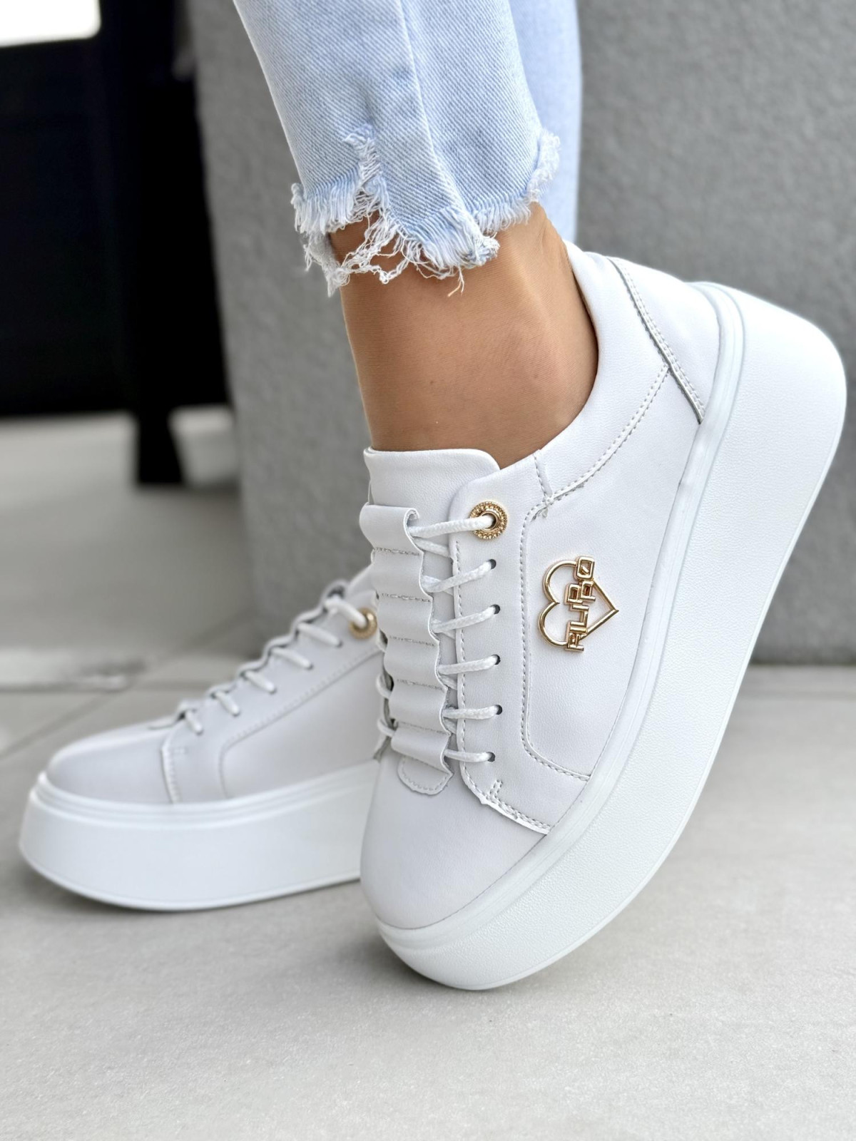 Sneakersy damskie ze skóry naturalnej